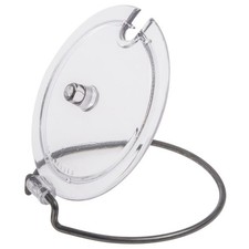 Clear Hinged Lid w/ Slot for 4" Round Container