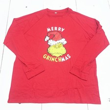Shirt Mens XL Red Long Sleeve Merry Grinchmas Christmas Dr Seuss Crewneck