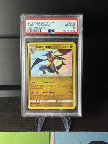 GEM MINT PSA 10 - Garchomp Sv40/Sv94 Hidden Fates: Shiny Vault Holo