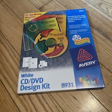 Avery Ink Jet 8931 Matte White CD/DVD Labeling Kit 30 Disc Labels  30 Inserts