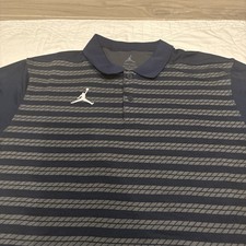 Jordan 2XL Premium Dri-FIT Golf Polo Navy Blue Striped FN6924-422 NWT $60