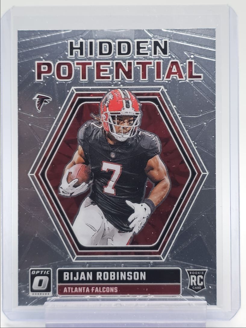 BIJAN ROBINSON 2023 DONRUSS OPTIC HIDDEN POTENTIAL ROOKIE BASE RC Q5972