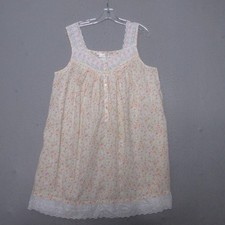 Eileen West Nightgown Women Large Floral Lace Trim Cottage Core Prairie Boho