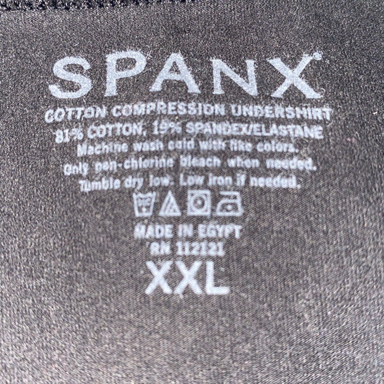 Spanx Compression Undershirt Tank Black Size XXL - image 5