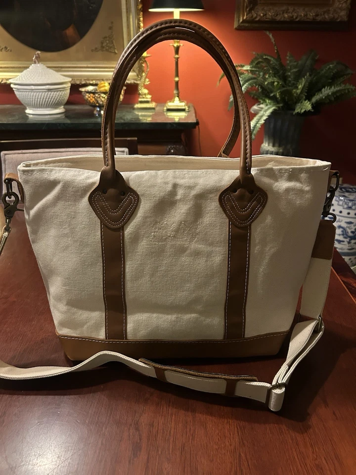 RARO Vintage L.L. Bolso Bean Boat And Tote de lona con correa inferior para el hombro Foto 2 de 4