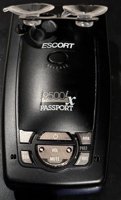 Escort Passport 9500ix Radar Laser Detector Windshield, Power Cord, Blue-Display