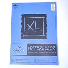 Canson XL Series Watercolor Textured Paper Pad 9" x 12" - 29-Sheets
