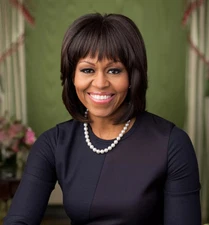 A Michelle Obama Beautiful Smile Wearing Black Outfit 4x6 Picture Celebrity Pri