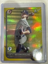 Trystan Vrieling 2022 Bowman Draft 1st Edition Gold Foil /50 Yankees SP