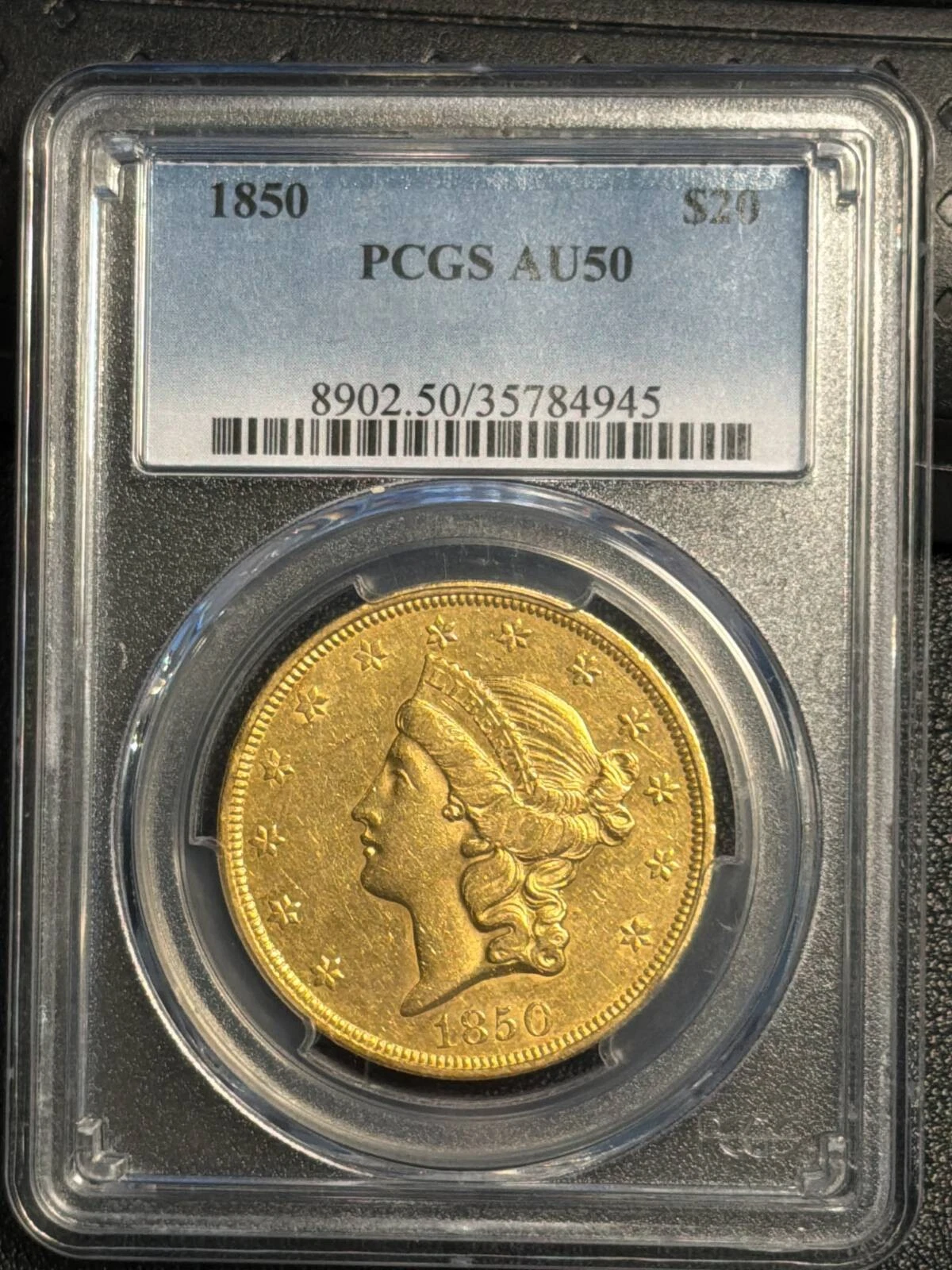 1850 Double Eagles Liberty Head PCGS AU-50 PQ LOOKS AU53/55