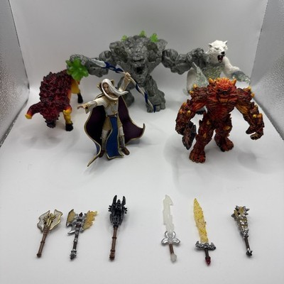 Schleich Eldrador Creatures Lot of 5 Lava Golem Knight Stone Fire Bull Bear