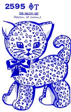 Calico CAT Kitty Pattern 18" Stuffed Animal / Pillow Design 2595