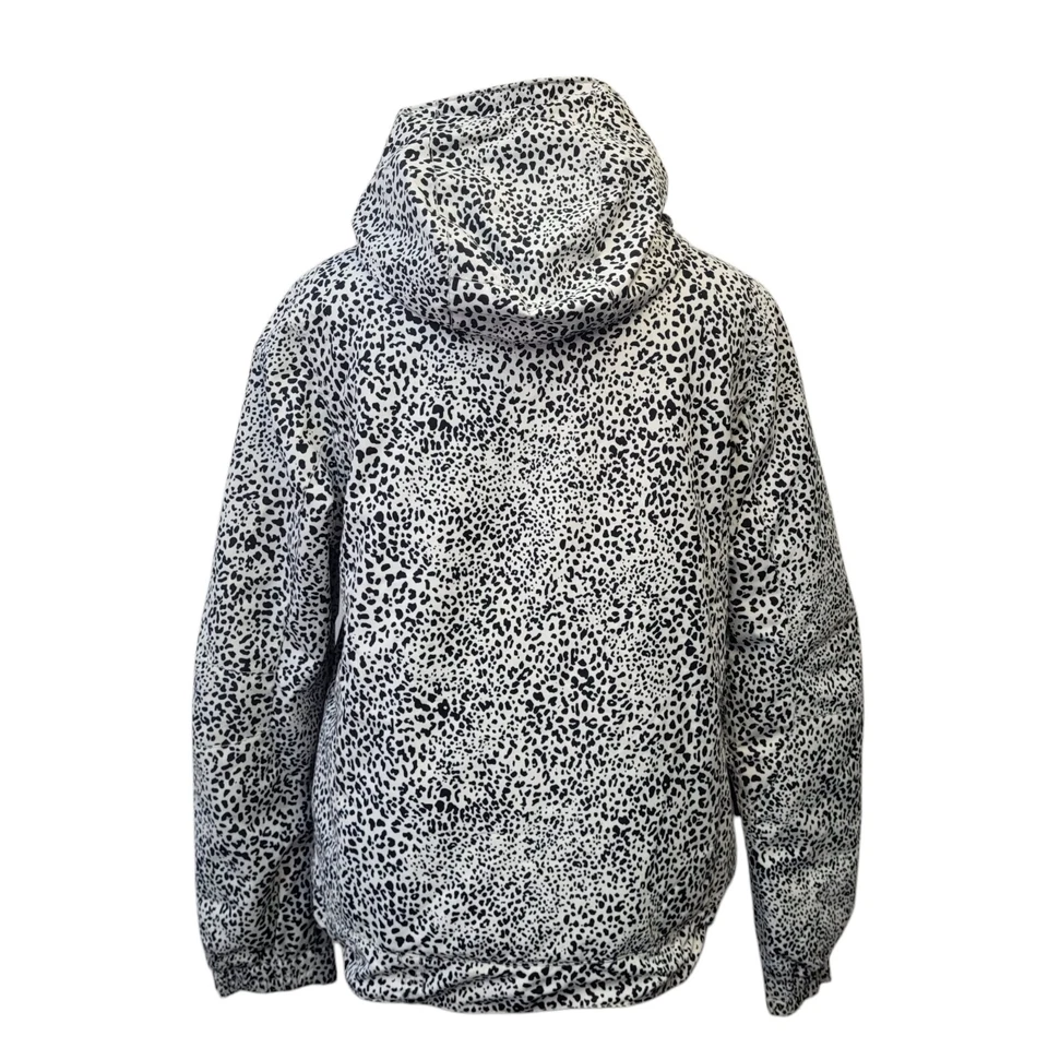 Protest Black & White Animal Print Hooded Ski Jacket Coat UK Women's Size M K790 - Image 3 of 4
