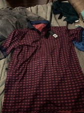 Greyson Golf Shirt Polo The Journey Print Medium Flacon Multicolor NWT  118