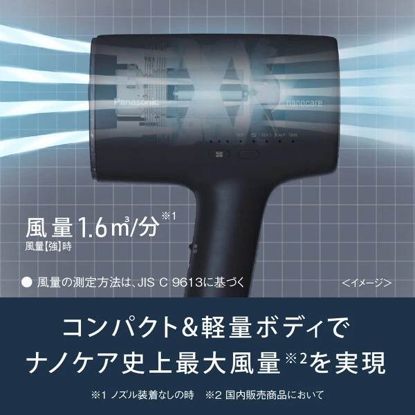 Panasonic EH-NA0J-A [Hair Dryer Nano-Care, Highly permeable & mineral Deep Navy] - Image 3 of 4
