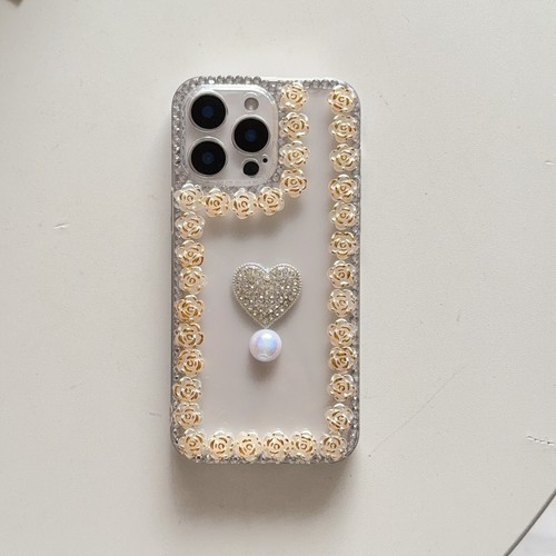 For Huawei Honor Diamond Roses Flower Case Glitter Bling Phone Cover Luxury Girl - Picture 15 of 19