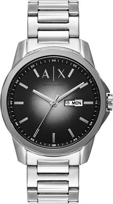 EMPORIO ARMANI Men's Black Stainless Steel Analog Watch New