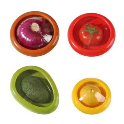 4Pcs Fruit And Vegetable Food Fresh-Keeping Box,Avocado Keeper Onion Storager