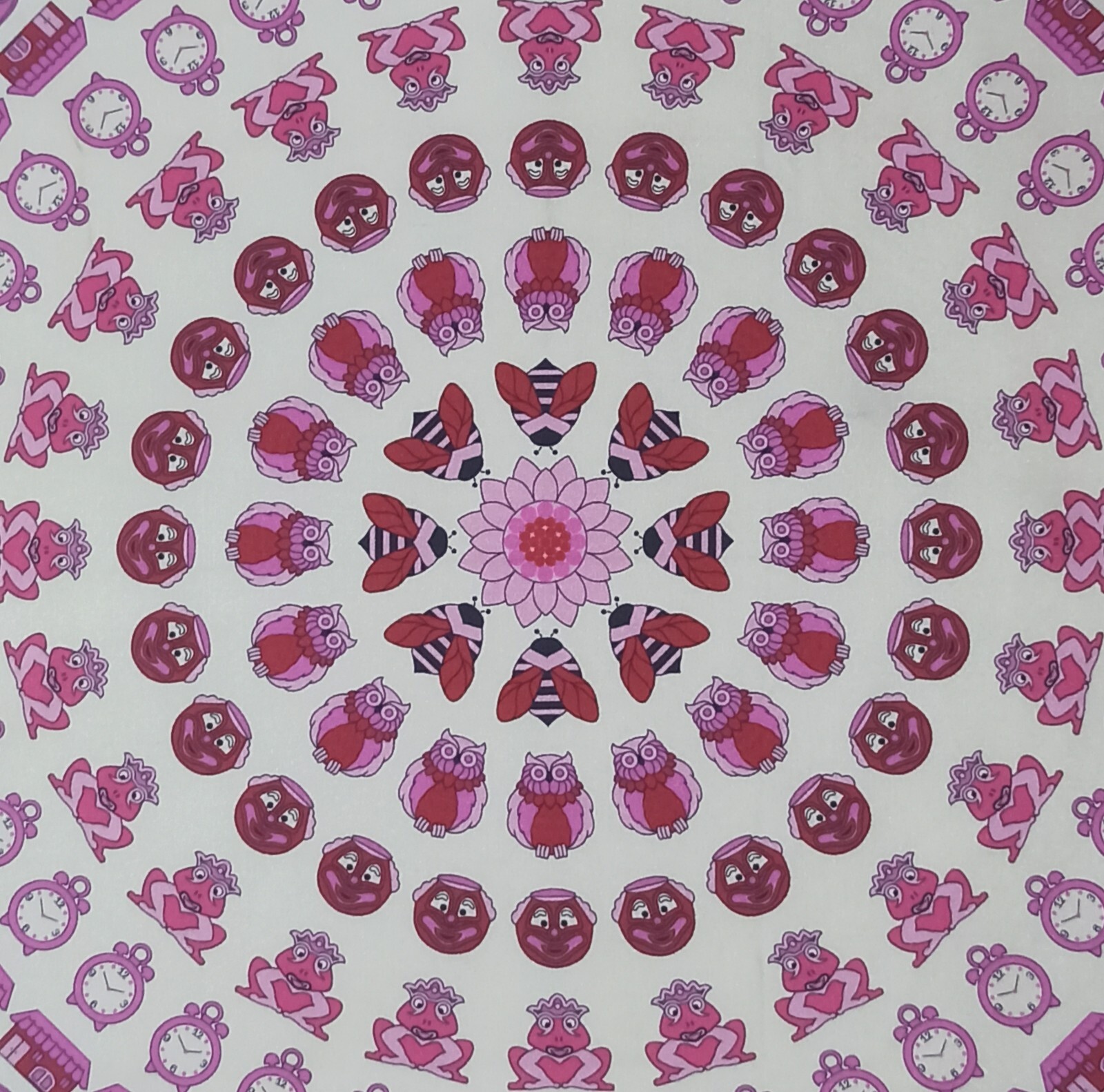 BRACCIALINI White Multi Patterned Silk Scarf ITAL… - image 9