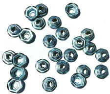 3/16" Thread Cutting PAL Nuts 3/8 Hex 5/8 Flange (Qty 25) #1080BCCA