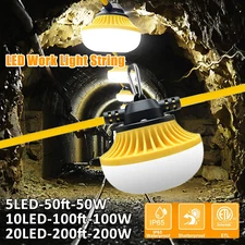 LED Construction String Light Industrial Grade Super Bright Temporary Work Light