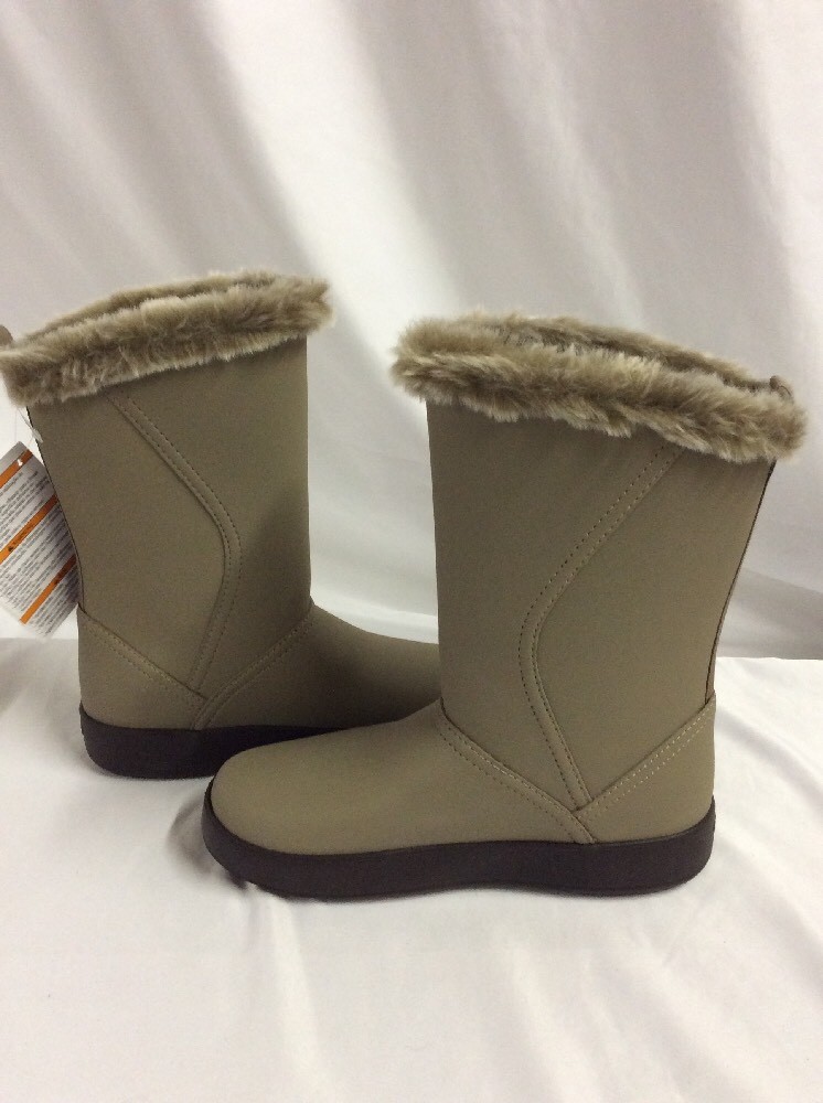 Crocs Women's Colorlite Mid Rain/ SnowBoots, Khaki, Size Relaxed