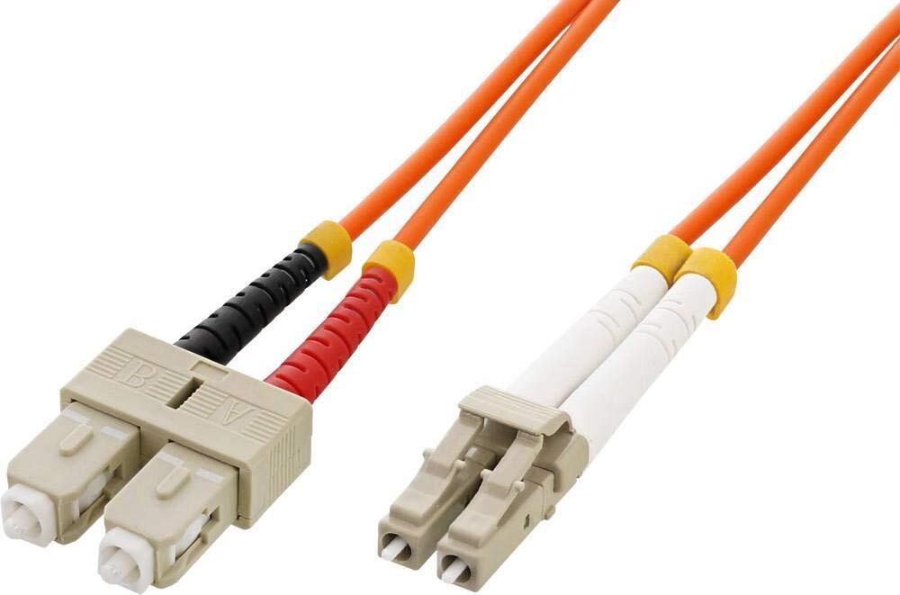 Fiber Optic Patch Cable Multi- Mode Lc/Sc 50/125 Om2 1M Orange NUOVO