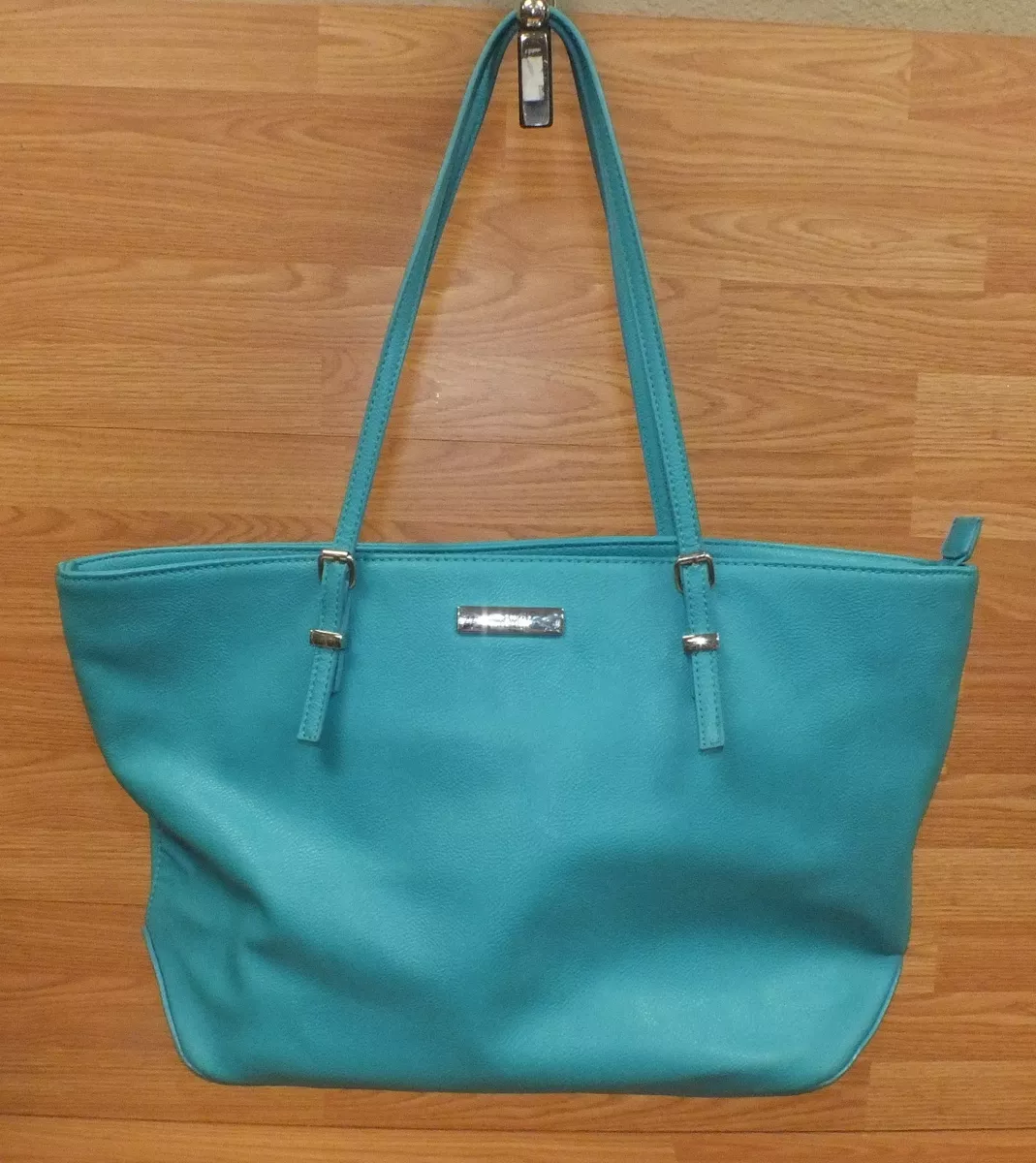 Nine West Large Teal Women's Purse / Bag With Multiple Pockets Inside  **READ** | eBay