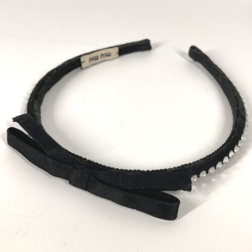 MIUMIU ribbon rhinestone ribbon hair accessories … - image 1