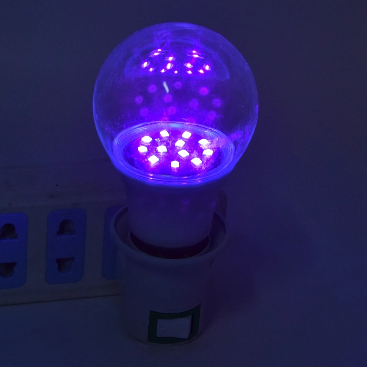 2PCS UV Purple Light Bulb LED Fluorescent Neon Light For Night Party Body New