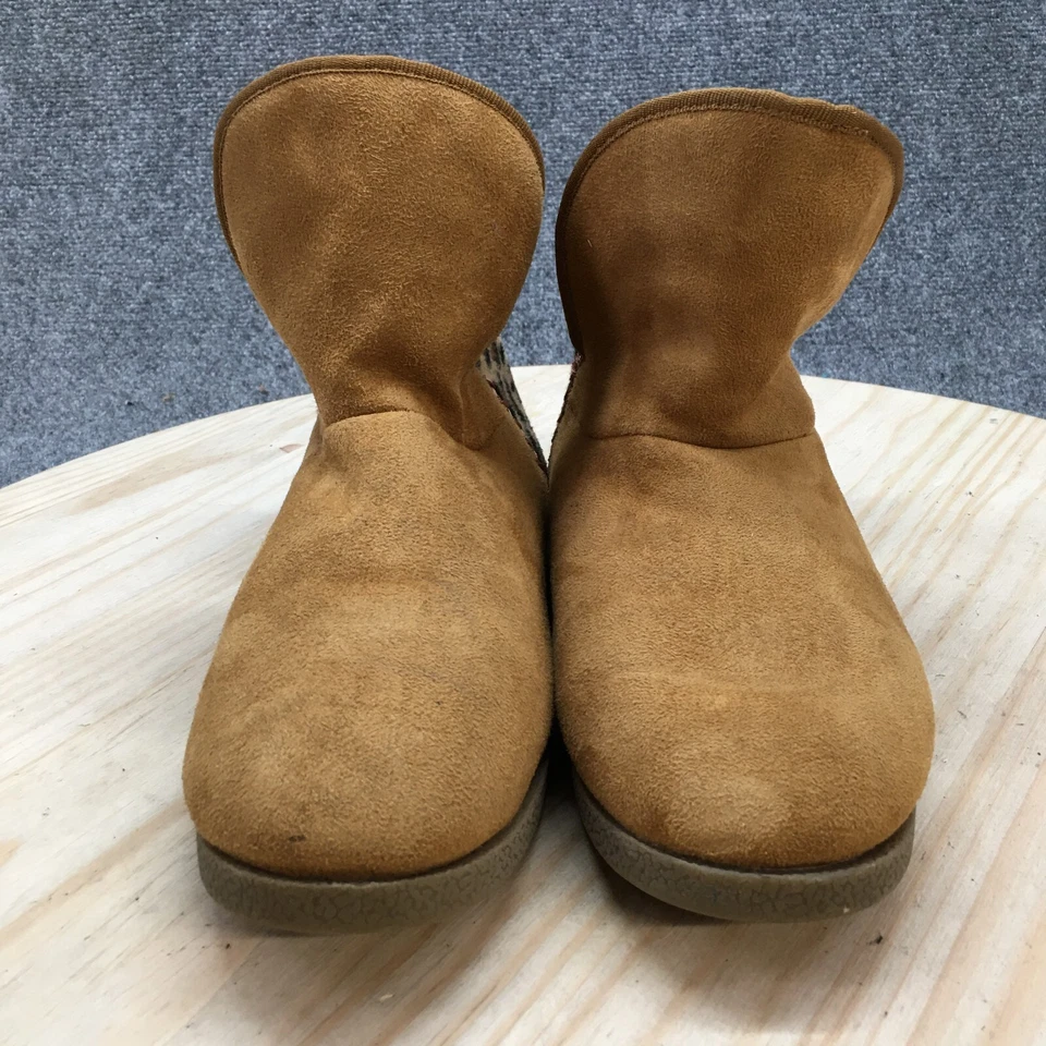 Rockport Boots Womens 10 Veda Slipper Ankle Bootie Brown Suede Leopard Print - Image 4 of 4