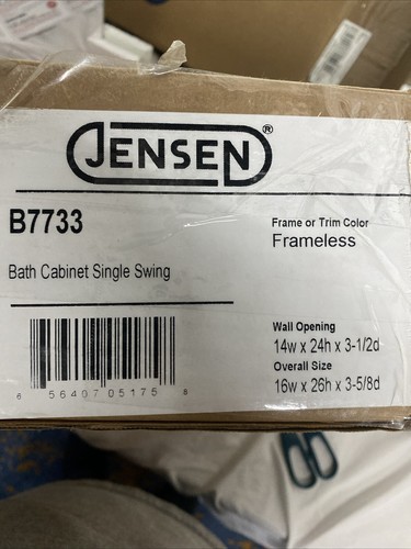 Jensen B7733 Focus 16" x 26" Recessed Medicine Cabinet with Mirror Door - 第 2/6 張圖片