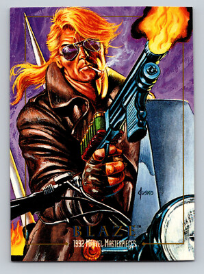 Skybox 1992 Marvel Masterpieces #2 Blaze Trading Card MCU