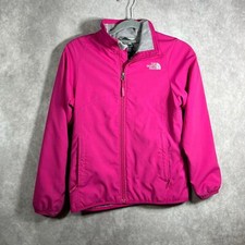 The North Face Jacket Girls Large 14/16 Pink Fleece Lining Zip Up Outdoor Travel