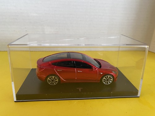 Burago ~Toy Red Tesla Model 3 ~ Die-Cast Car ~ 1:43 Scale ~ NM - Picture 3 of 11