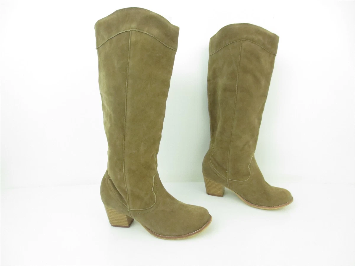 CHARLOTTE RUSSE Women s Cowboy Boots Size 6 US Brown Faux Suede