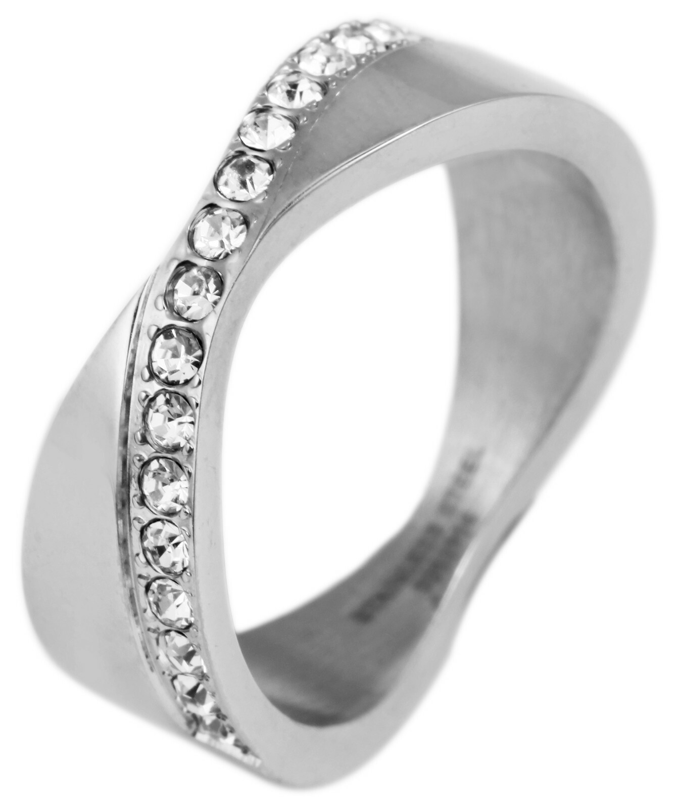 Edelstahlring Damen Breit