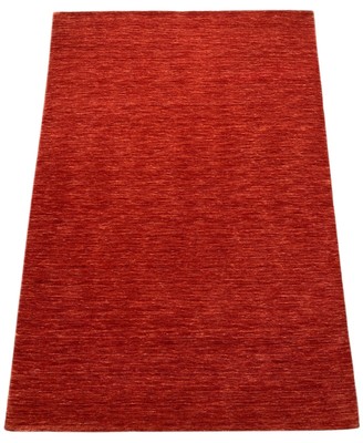 Gabbeh Uni Wollteppich – Handgewebt, Rot, 80x300 Cm Läufer