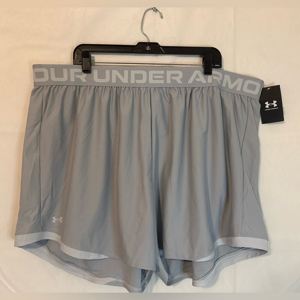UA Under Armour Breathable Gym Women's Loose Activewear Shorts - Grey Size 3X thumbnail 2
