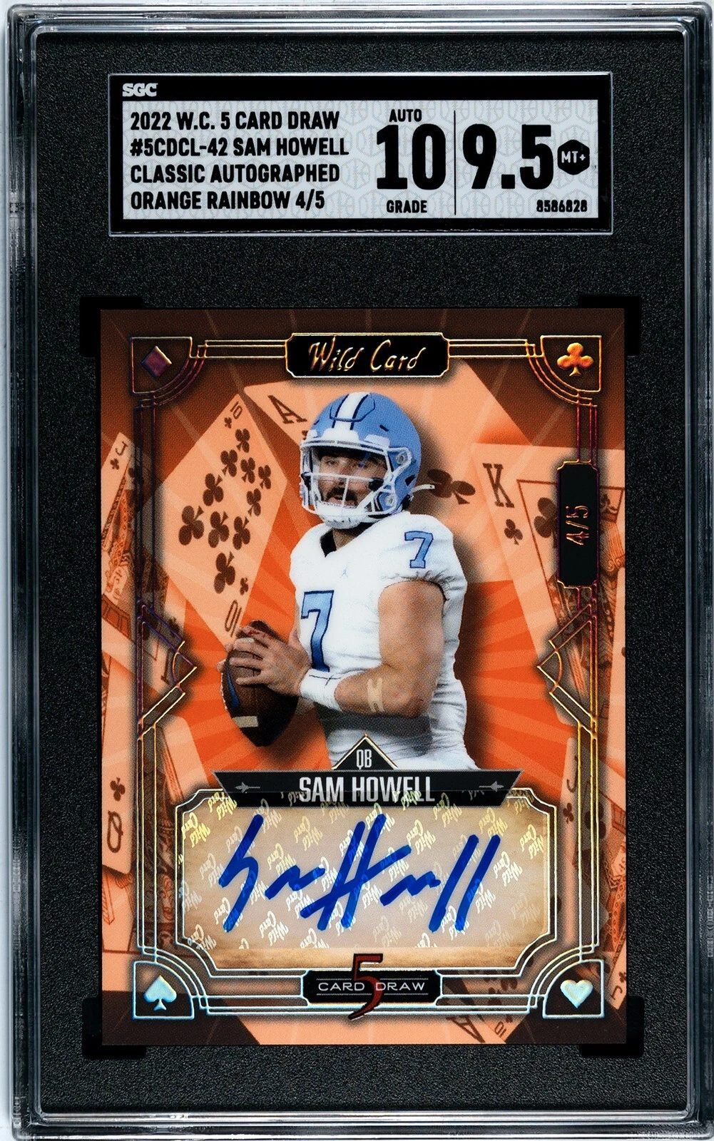 Sam Howell Wild Card 5 Card Draw Autographs #5CDCL42 Classic-Gold Foil-Red