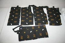 LOT OF 5 McDonald's Apparel Collection TEXAS THEME Black Apron Uniform
