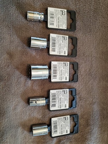 Powerbuilt 3/8" Drive Socket Lot ~ 3/8 Bit Coupler- 5/8"-7/8"-7/16"-9/16" Socket - Picture 2 of 7