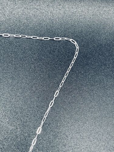 Collana catena fermacarte argento sterling 20" nuova condizione regolabile - Foto 4 di 8