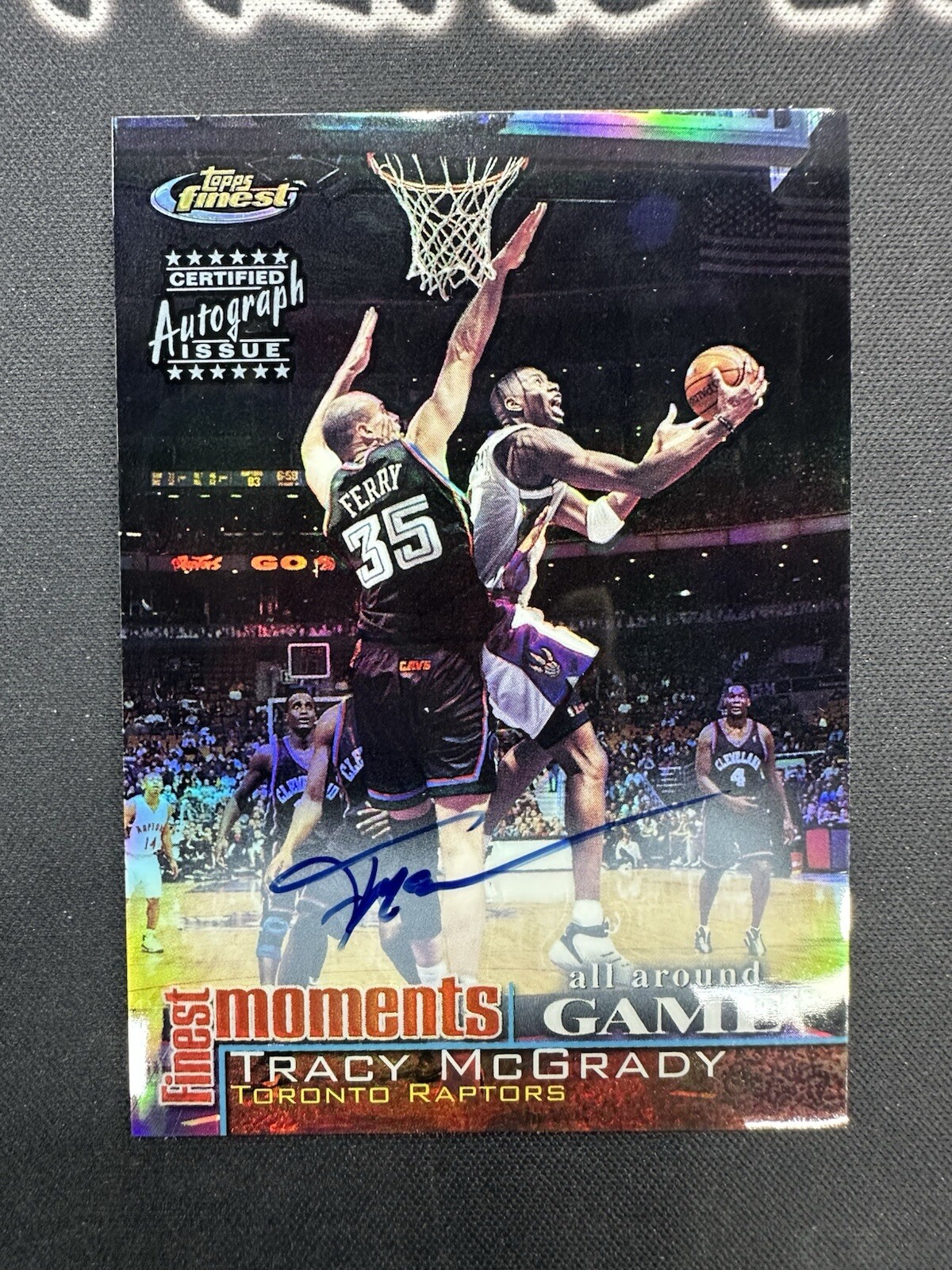 2000 Topps Finest Moments Tracy McGrady Raptors Auto Refractor #FM-TM