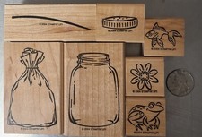 Stampin Up 2004 ALL WRAPPED UP Set Of 7, Mounted