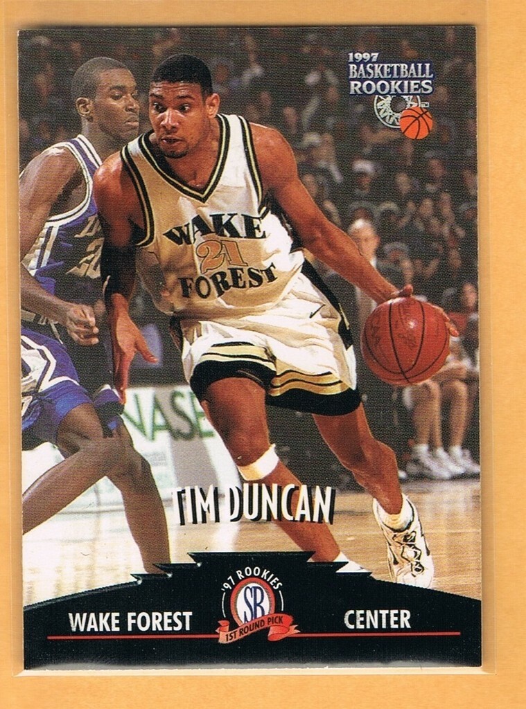 1997 Score Board Tim Duncan Rookie #1 Wake Forest RC | eBay