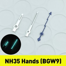 NH35 NH38 Watch Hands Set Lightning Hands BGW9 Lume Mil Gauss for 28.5mm Dial