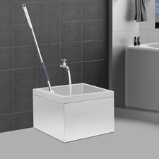 Stainless Steel Floor Kitchen Mop Sink 19" x 22" x 12" 8" Deep Basin Rectangular