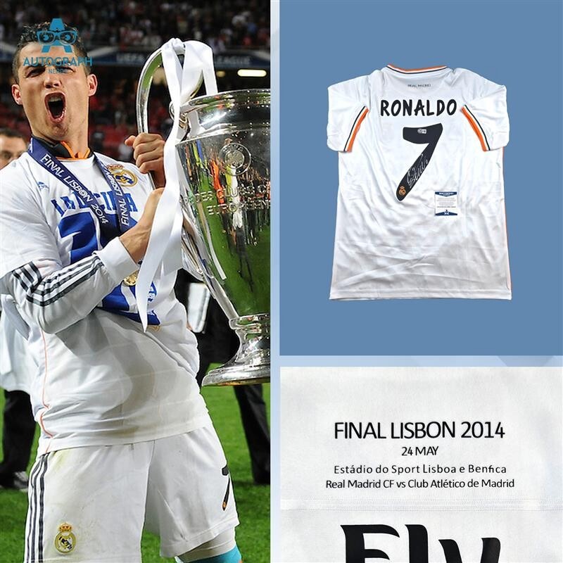 Cristiano Ronaldo Signed Real Madrid 2014 CHL Final Lisbon
