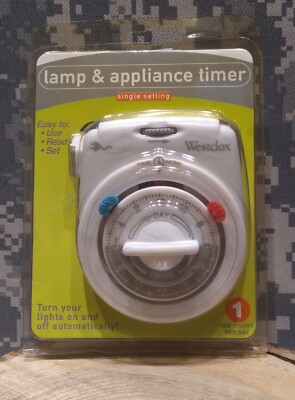 Westclox Lamp & Appliance Timer Single Setting Model 12-850 Easy-To-Use
